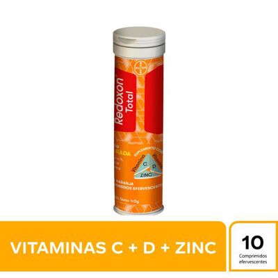 Redoxon Total Vitamina C, D y Zinc  - Tubo 1 UN