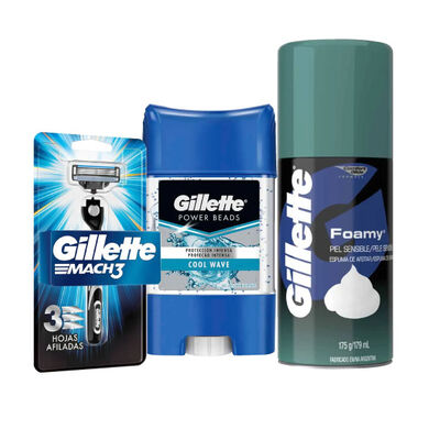 Tripack Gillette Afeitado & Desodorante - 3UN