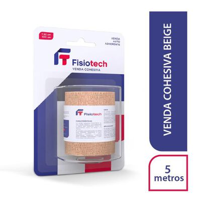 Fisiotech Venda Cohesiva Beige 7.5cm x 5 M - Caja 1 UN