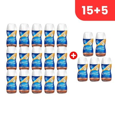 Pack 20 Ensure Advance L&iacute;quido Chocolate - Frasco 220 ML