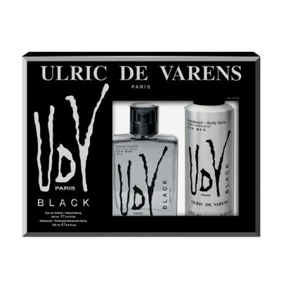 Set Perfume Ulric de Varens Estuche Black 100 ML & Deo 200 ML - Pack 2 UN