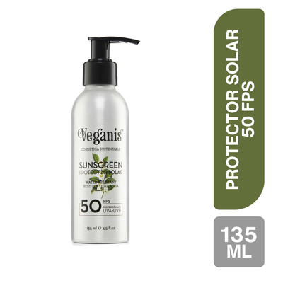 Veganis Protector Solar resistente al agua FPS 50 - Frasco 135 ML