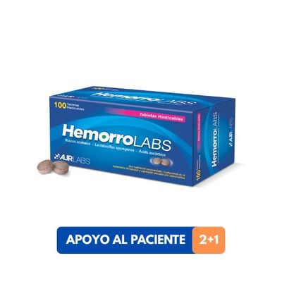 Hemorrolabs Tabletas Masticables - Bl&iacute;ster 10 UN