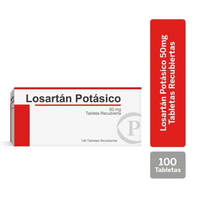 Losart&aacute;n Pot&aacute;sico 50mg Tableta - Caja 100 UN