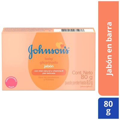 Jab&oacute;n Johnson Baby Glicerina - Barra 80 G