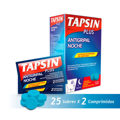 Tapsin Plus Antigripal Noche Comprimido Recubierto - CAJA 25 UN