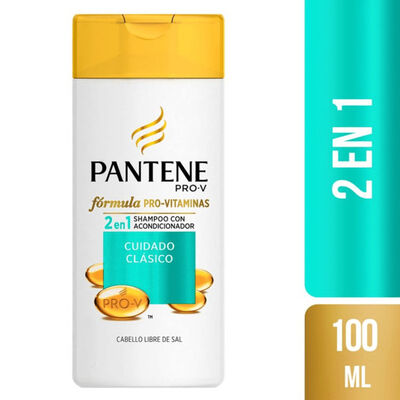 Shampoo Pantene 2en1 Cuidado Cl&aacute;sico - Frasco 100 ML