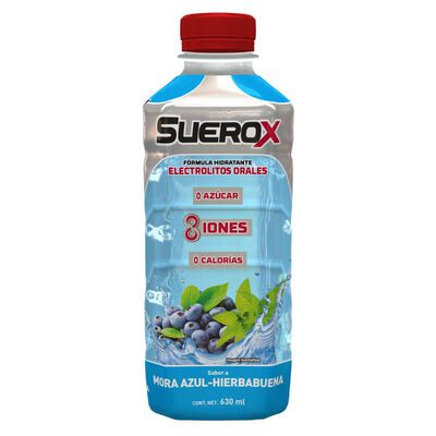 Suerox Sabor Mora Azul y Hierbabuena- Frasco 630 Ml