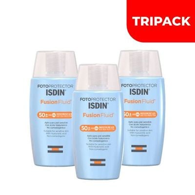 	Tripack Isdin Fotoprotector 50+ Fusion Fluid - Frasco 50 ML