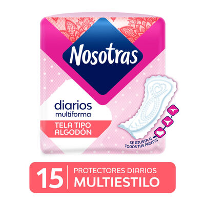 Nosotras Protectores Diarios Multiestilo - Bolsa 15 UN