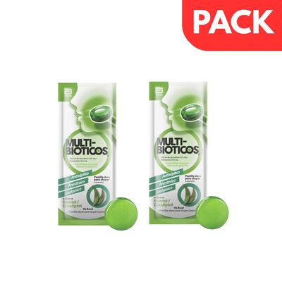 Pack x2 Caramelos Multibiotico Mentol - Sobre 1 UN