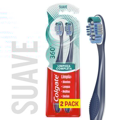 Cepillo Dental Colgate 360 Suave - Pack 2 UN