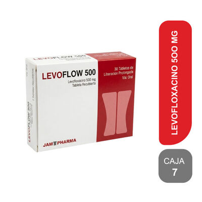 Levoflow 500mg - Caja 7 tabletas recubiertas