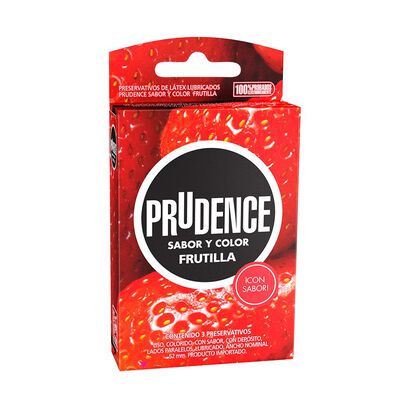 Preservativo Prudence Frutilla - Caja 3 UN