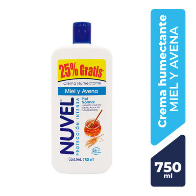 Nuvel Crema Corporal Normal Miel - Frasco 750 ml