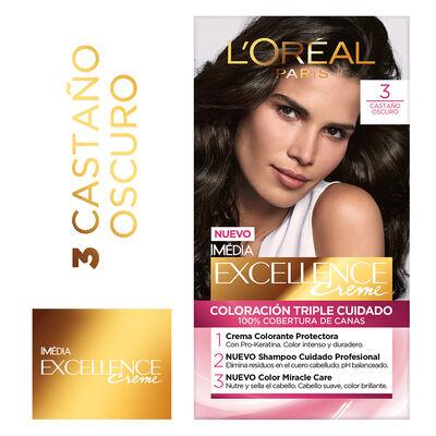 Tinte Excellence 3 Casta&ntilde;o Oscuro - Caja 1 UN