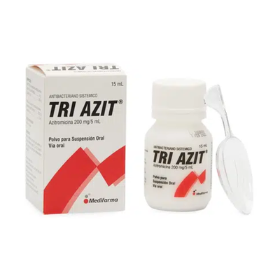 Tri Azit 200mg/5ml Polvo para suspensi&oacute;n oral - Frasco 15 ML