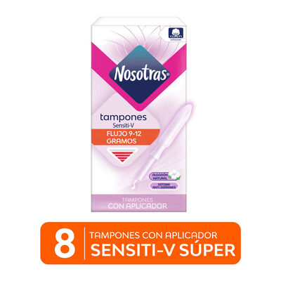 Nosotras Tamp&oacute;n Sensitive con Aplicador S&uacute;per - Caja 8 UN