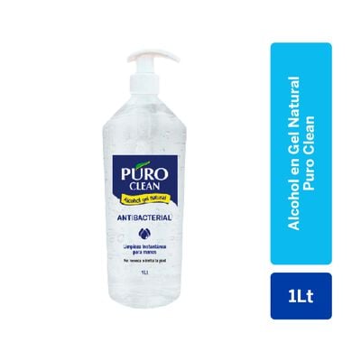 Puro Clean Alcohol Gel Natural - Frasco 1000 ML