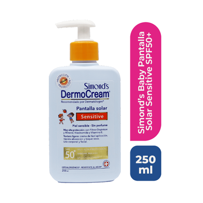 Protector Solar Dermocream Sensitive Spf50+ Frasco 250 ML