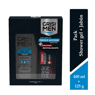 Grisi Men Body Spray Magnetic + Jab&oacute;n Barra - Pack 2 UN