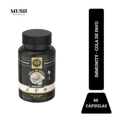 Mush Immunity Cola De Pavo C&aacute;psulas - Frasco 60 UN