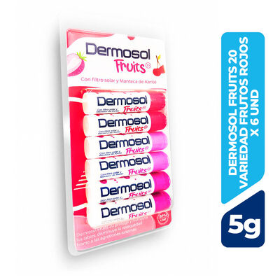 Dermosol libstick Fruit frutos rojos - 6 UN