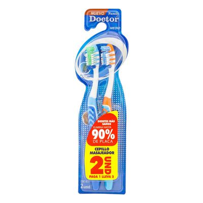 Cepillo Dental Family Doctor Masajeador - Pack 2 UN