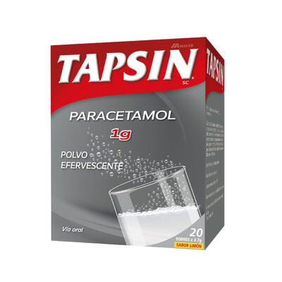 Tapsin efervescente 1G sabor Lim&oacute;n - Caja 20 UN