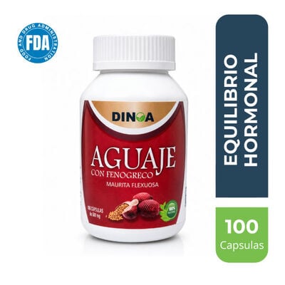 Aguaje Con Fenogreco C&aacute;psulas - Frasco 100 UN