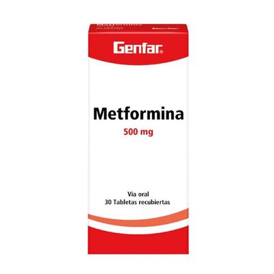 Metformina 500 Mg Tabletas Recubiertas - Caja 30 UN