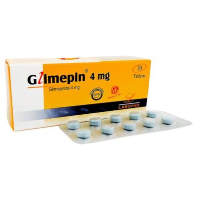 Glimepin 4Mg (Glimepirid) Tableta - Caja 30 UN