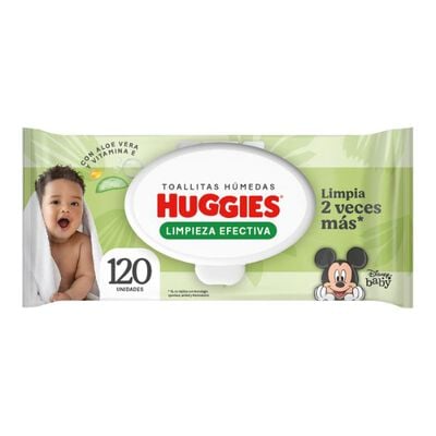 Toallitas H&uacute;medas Huggies Active Fresh - Bolsa 120 UN