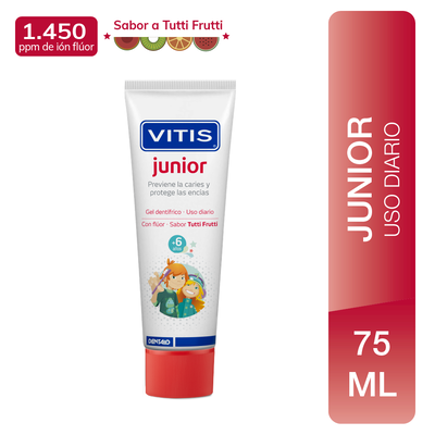 Vitis Gel Dental Junior 6+ a&ntilde;os - Tubo 75Ml