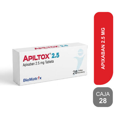 Apiltox 2.5 MG  - Caja 28 Tabletas recubiertas