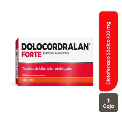 Dolocordralan Forte 100Mg Tabletas de Liberaci&oacute;n Prolongada - Caja 50 UN