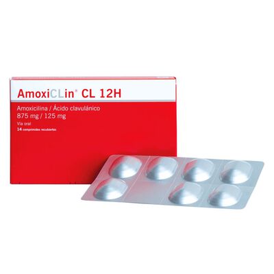 AmoxiCLin CL 12H 875/125 Mg Tabletas Recubiertas - Bl&iacute;ster 7 UN