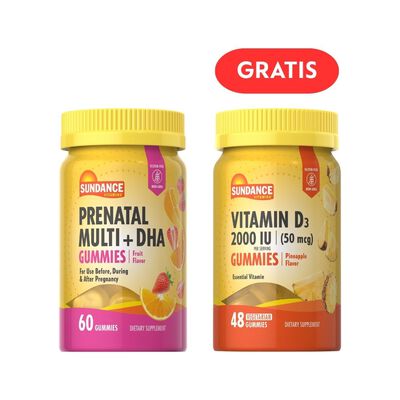 Sundance Prenatal Multi + DHA Gummies - Frasco 60 UN