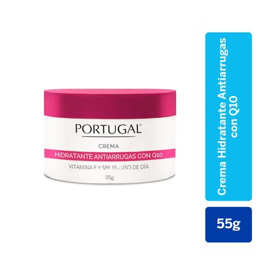 Portugal Crema Facial Antiarrugas Hidratante Q10 - Pote 55 G