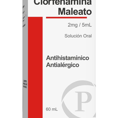 Clorfenamina Maleato 2mg/5 mL Soluci&oacute;n oral - Frasco 60 ML