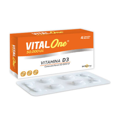 VitalOne 50 000 UI C&aacute;psulas Blandas - Caja 4 UN
