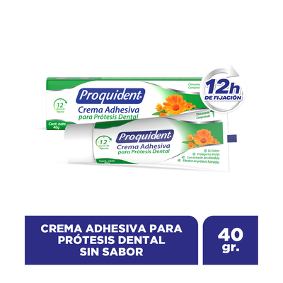 Adhesivo Dental Proquident Sin Sabor - Tubo 40 G