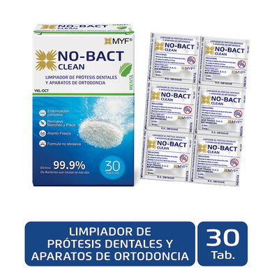 No-Bact Clean Sabor Menta - Caja 30 UN