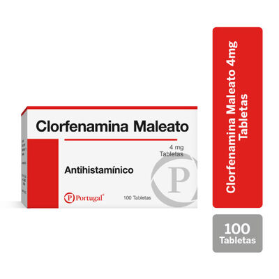 Clorfenamina 4 Mg Tableta - Caja 100 UN