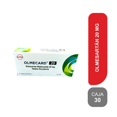 Olmercard 20 - Caja 30 tabletas recubiertas