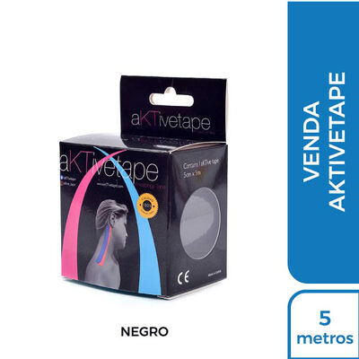 Aktive Tape Negro 5x5 CM - Rollo 1 UN
