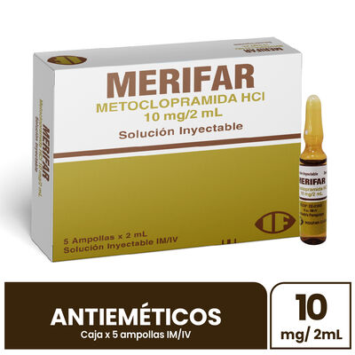 Merifar 10 Mg/2 ML Soluci&oacute;n Inyectable - Caja 5 Ampollas