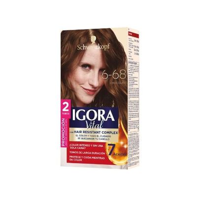 Tinte Igora Duo 6-68 Chocolate - Caja  1UN