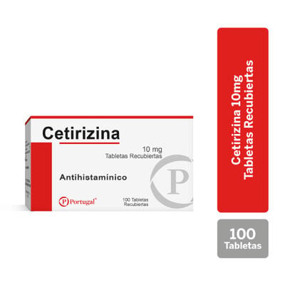 Cetirizina 10 Mg Tableta - Caja 100 UN