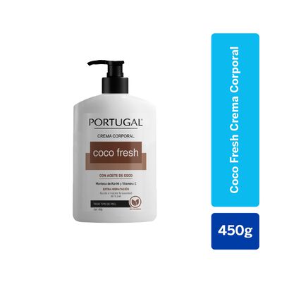 Portugal Crema Corporal Coco Fresh - Frasco 450 G